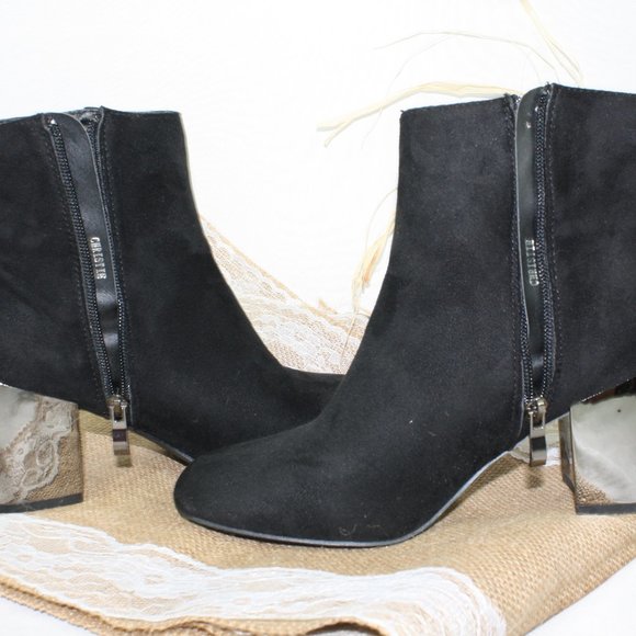 Hot Kiss Christie Closed Toe Boots Black Size 8 - Picture 7 of 8